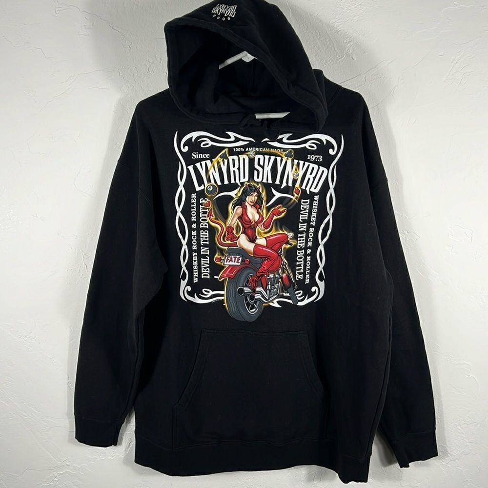 🔥🔥 Vintage LYNYRD‎ SKYNYRD Devil in the Bottle 2006 Hoodie Sweatshirt XL - EUC
